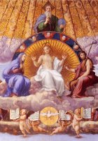 Disputation of The Holy Sacrament (la Disputa) Christ Glorified [detail 1] by Raphael